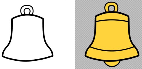 Dessin de cloche héraldique par Augusto L