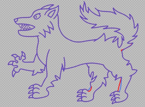 Dessin de loup héraldique par Augusto L