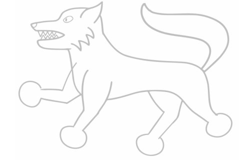Dessin de loup héraldique par Augusto L
