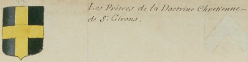 Armoiries des Prêtres de la Doctrine chrétienne de Saint-Girons, Armorial d'Hozier