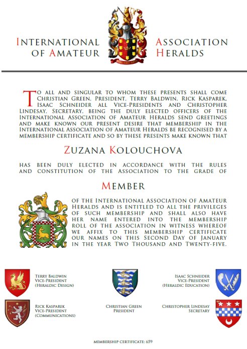 Armorial de l’International Association of Amateur Heralds, 2025