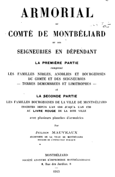 Armorial de Montbéliard, 1813