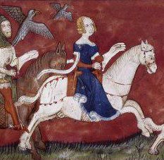 Dame chasseresse, Moyen Age