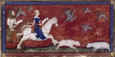 Dame chasseresse, Moyen Age