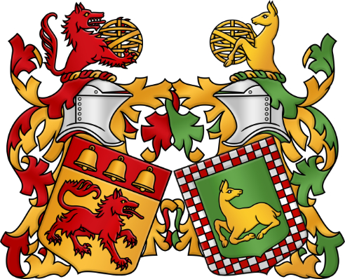 Armes d’alliance Kolouch / Loubet del Bayle en style dans le style moderne de Tjeerd Dolstra dit Wapenboek Luxwolda