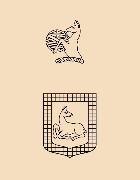 Armoiries Kolouch en style dans le style moderne de Tjeerd Dolstra dit Wapenboek Luxwolda