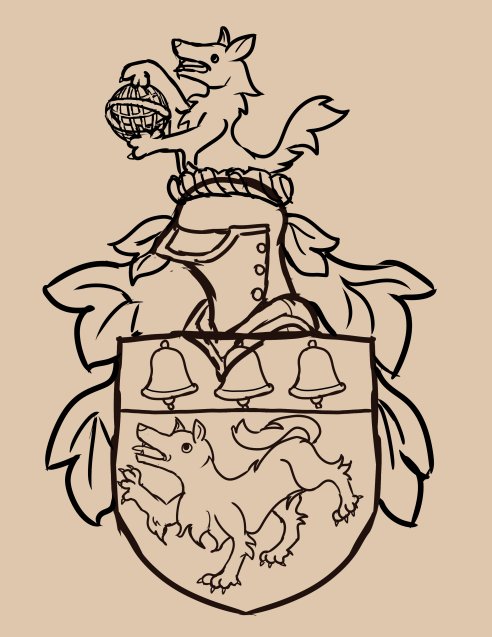 Esquisse de blason Loubet del Bayle, Raven Foxx