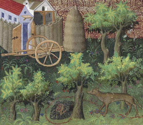 Chapitre LXIX Ci devise comment on puet prendre les lous ès fousses au train, Livre de la chasse, Gaston Phébus