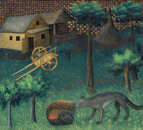 Chapitre LXIX Ci devise comment on puet prendre les lous ès fousses au train, Livre de la chasse, Gaston Phébus