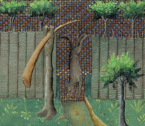 Chapitre LV, Ci devise comment on puet prendre lous et autres bestes aux haussepiedz, Livre de la chasse, Gaston Phébus